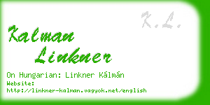 kalman linkner business card