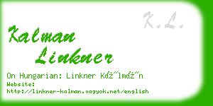 kalman linkner business card
